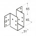Joist hanger 51x65x1,0mm outer