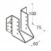 Joist hanger 60x100x2,0mm outer