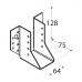 Joist hanger 64x128x2,0mm outer