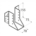 Joist hanger 70x155x2,0mm outer