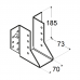Joist hanger 70x185x2,0mm outer