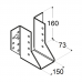 Joist hanger 150x160x2,0mm outer