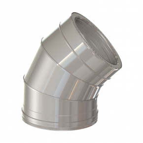 Double wall shimney Vilpra DW25 elbow Ø180mm/45°