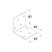 Naelutusnurk 40x40x40x2,0mm perforeeritud