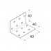Naelutusnurk 40x40x60x2,0mm perforeeritud