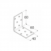 Naelutusnurk 60x60x40x2,0mm perforeeritud