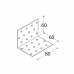 Naelutusnurk 60x60x80x2,0mm perforeeritud