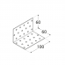 Naelutusnurk 60x60x100x2,0mm perforeeritud
