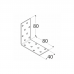 Angle bracket 80x80x40x2,0mm perforated