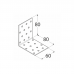 Naelutusnurk 80x80x60x2,0mm perforeeritud