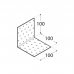 Naelutusnurk 100x100x100x2,0mm perforeeritud