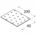 Nail plate 200x40x2,0mm perforated