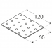 Nail plate 120x60x2,0mm perforated