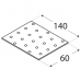 Nail plate 140x60x2,0mm perforated