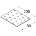 Nail plate 200x80x2,0mm perforated