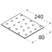 Nail plate 240x80x2,0mm perforated
