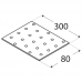 Nail plate 300x80x2,0mm perforated