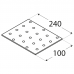 Nail plate 240x100x2,0mm perforated