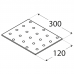 Nail plate 300x120x2,0mm perforated