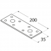 Nail plate 35x200x2,5mm big hole