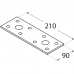 Naelutusplaat 90x210x2,5mm suure avaga