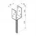 Post supports for concrete U-type 50x40x100 4,0mm
