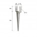 Drive-in post support U-type adjustable 0-150x700mm