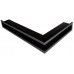 Ventilaton grate Open 80x40x6cm black matt, right