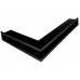 Ventilaton grate Open 80x40x6cm black matt, left