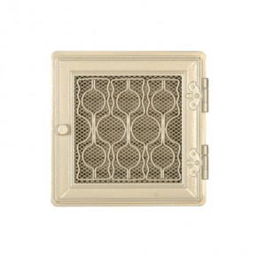 Ventilaton grate Style 21x21cm with venetian blind white antique