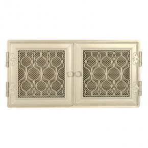 Ventilaton grate Style 21x43cm with venetian blind white antique