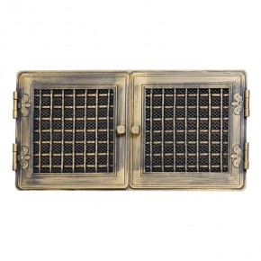 Ventilaton grate Style 21x43cm with venetian blind golden patina