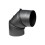 Flue pipe elbow Ø115mm adjustable 0-90° black