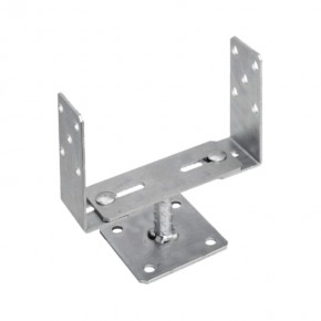 Base post supports for concrete U-type 0-200x60x136 4,0mm