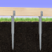 Ground screw post support PWU 100x990mm