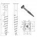 Ground screw post support PWF 76x1600mm