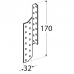 Rafter connector 170x32x2,0mm left