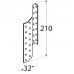 Rafter connector 210x32x2,0mm left