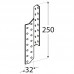Rafter connector 250x32x2,0mm left