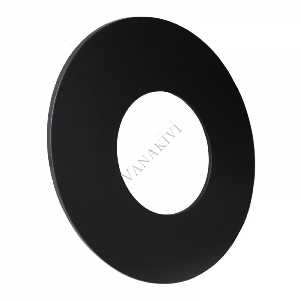 Flue pipe rosette Ø120mm Wide black