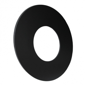 Flue pipe rosette Ø150mm Wide black