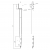 Ground screw post support PWU 100x1300mm