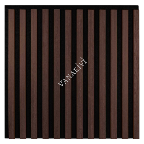 Wall panel WOODLINE 600x600 oak dark/black