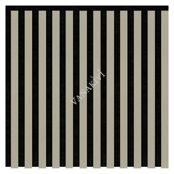 Seinapaneel WOODLINE 600x600 oliivroheline/must