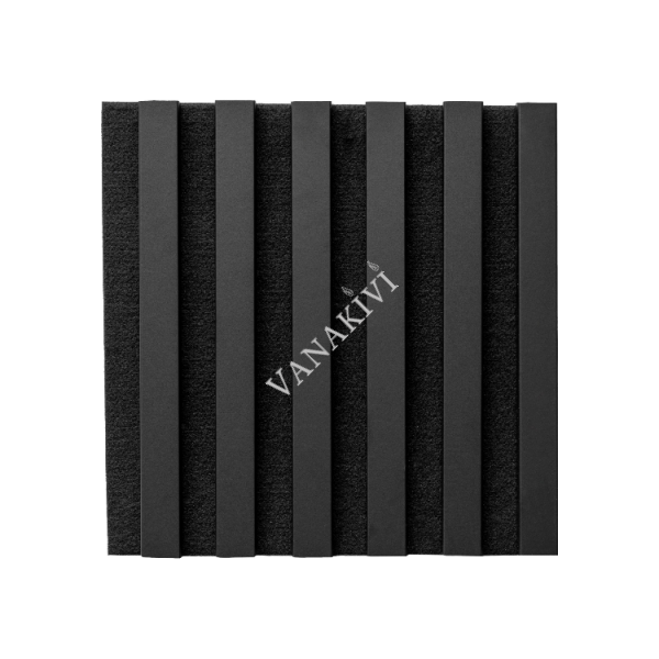 Wall panel WOODLINE 300x300 black (matte)/black