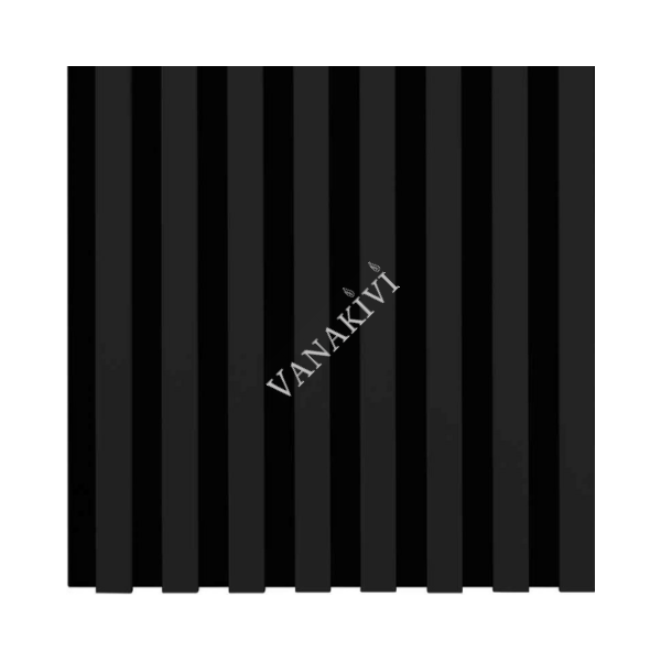 Wall panel WOODLINE 400x400 black (matte)/black