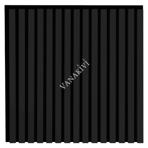 Wall panel WOODLINE D 600x600 black (matte)/black