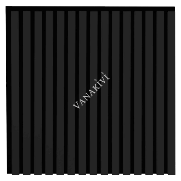 Wall panel WOODLINE D 600x600 black (matte)/black Wall panel WOODLINE D 600x600 black (matte)/black