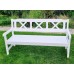 3-seater garden bench Stoveman white