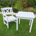 Garden table Stoveman 75x75cm white